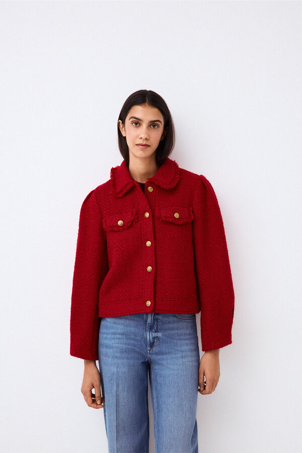 Pedro del Hierro Tweed jacket Red