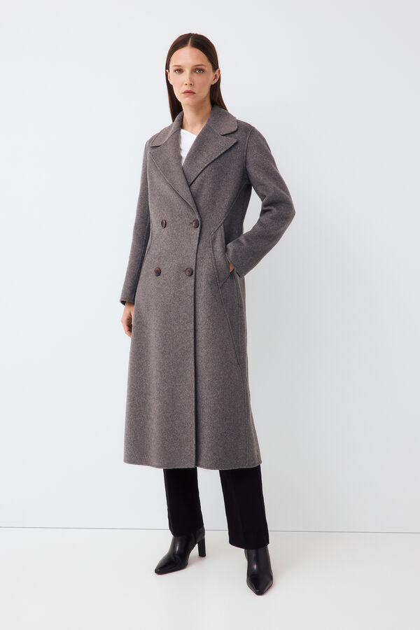 Pedro del Hierro Double-faced tailoring coat Grey