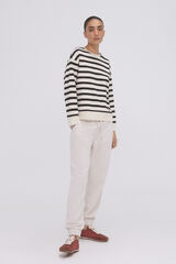 Pedro del Hierro Striped sweatshirt with logo Black