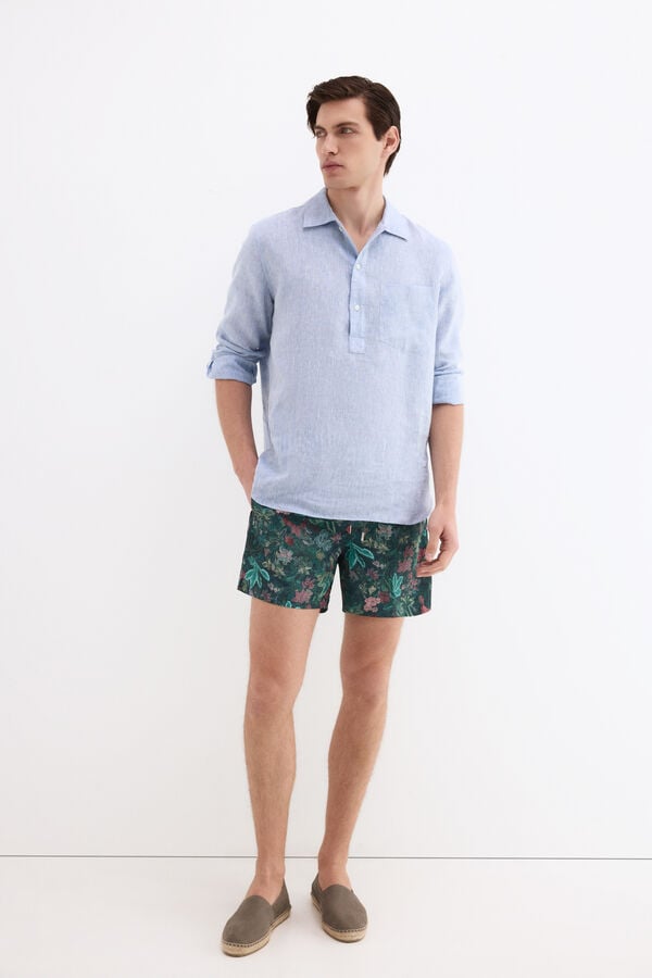 Pedro del Hierro Floral print swimwear Blue