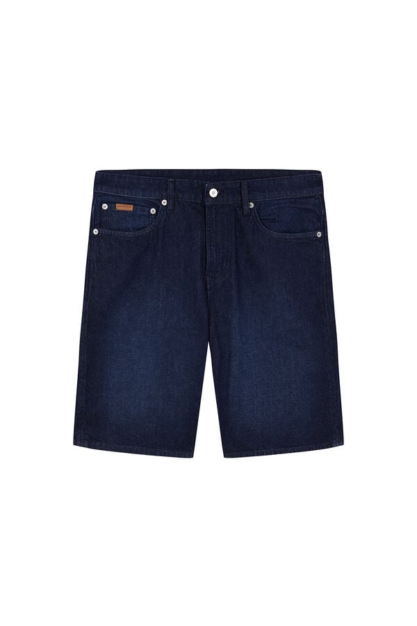 Pedro del Hierro Denim regular Bermuda shorts Blue