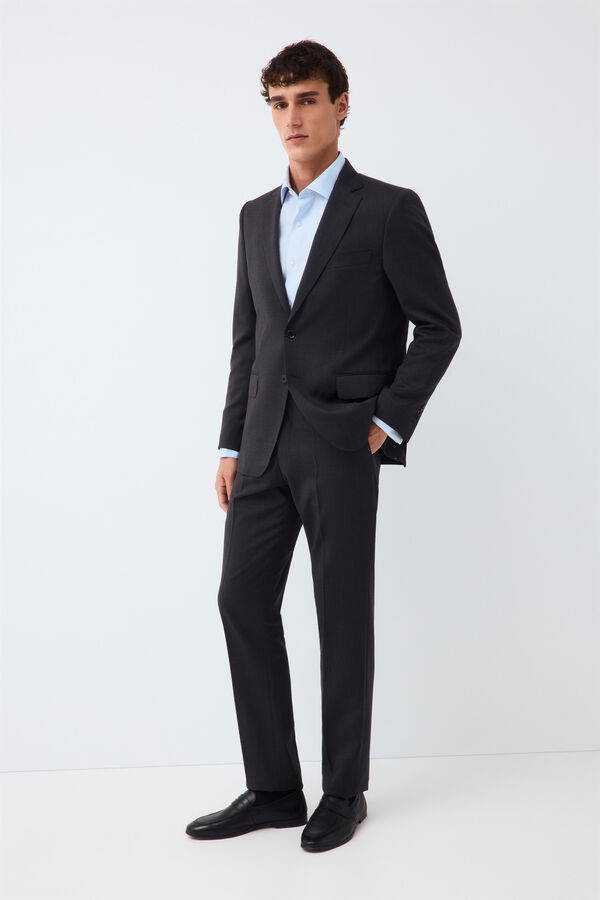 Pedro del Hierro Blazer de fato coordenado tailored b&aacute;sico Cizento