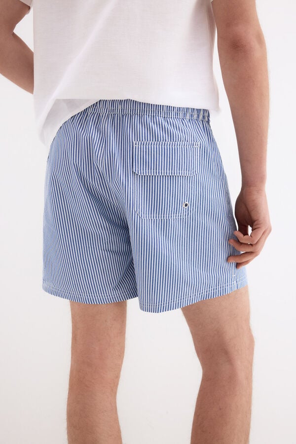 Pedro del Hierro Structured fabric swimwear Blue