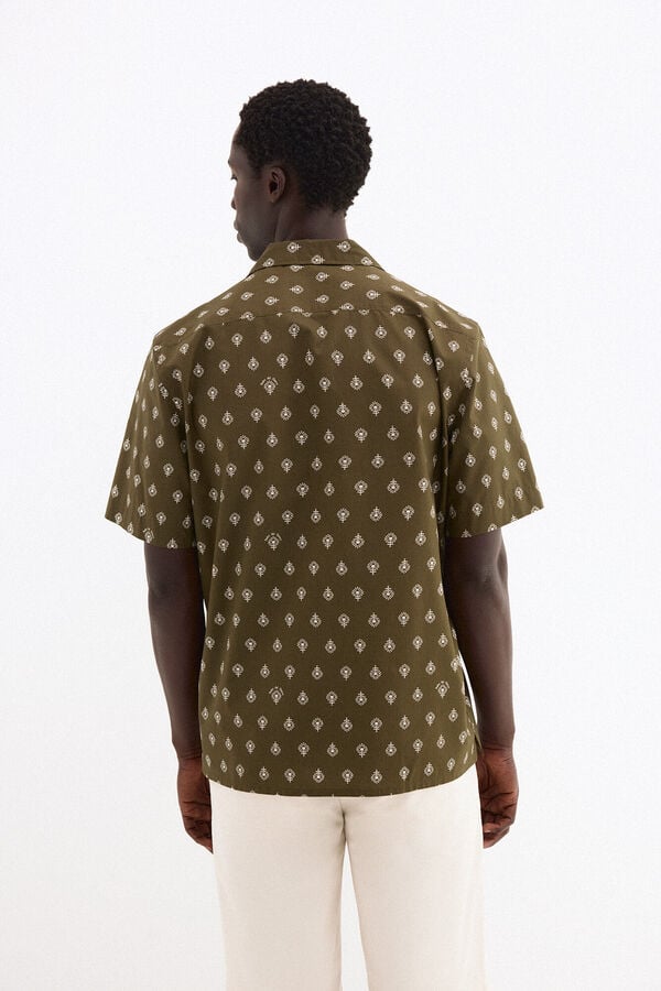 Pedro del Hierro Printed short sleeve shirt Green