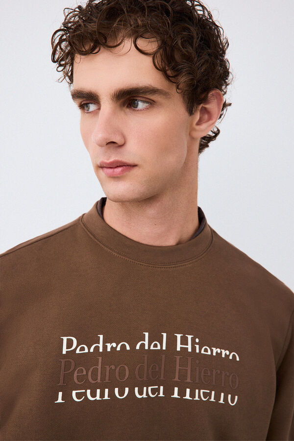 Pedro del Hierro Crew neck logo sweatshirt Green