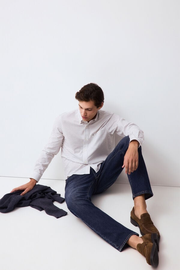 Pedro del Hierro Plaid shirt Brown