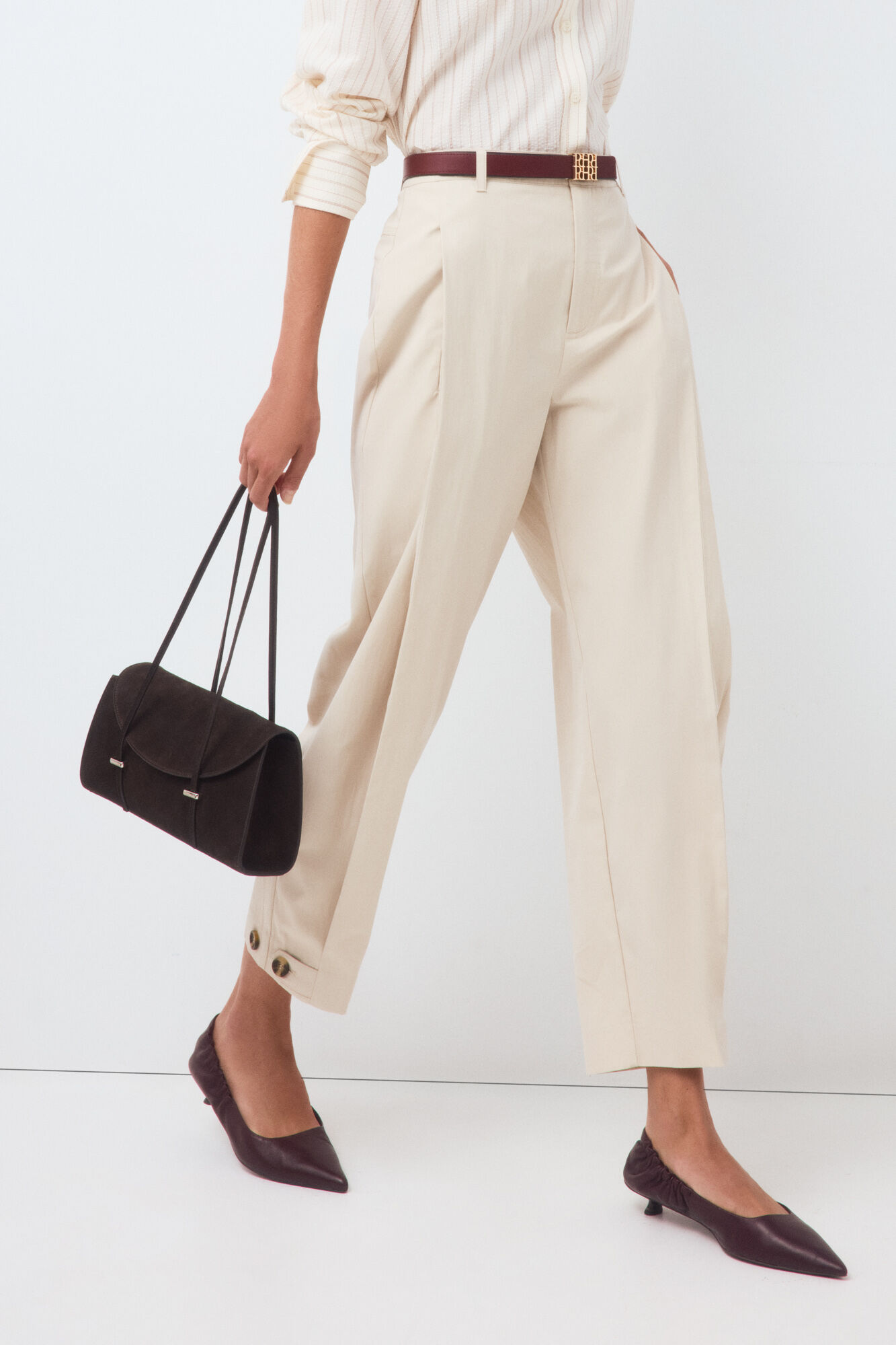 Pedro del Hierro Ecru casual trousers