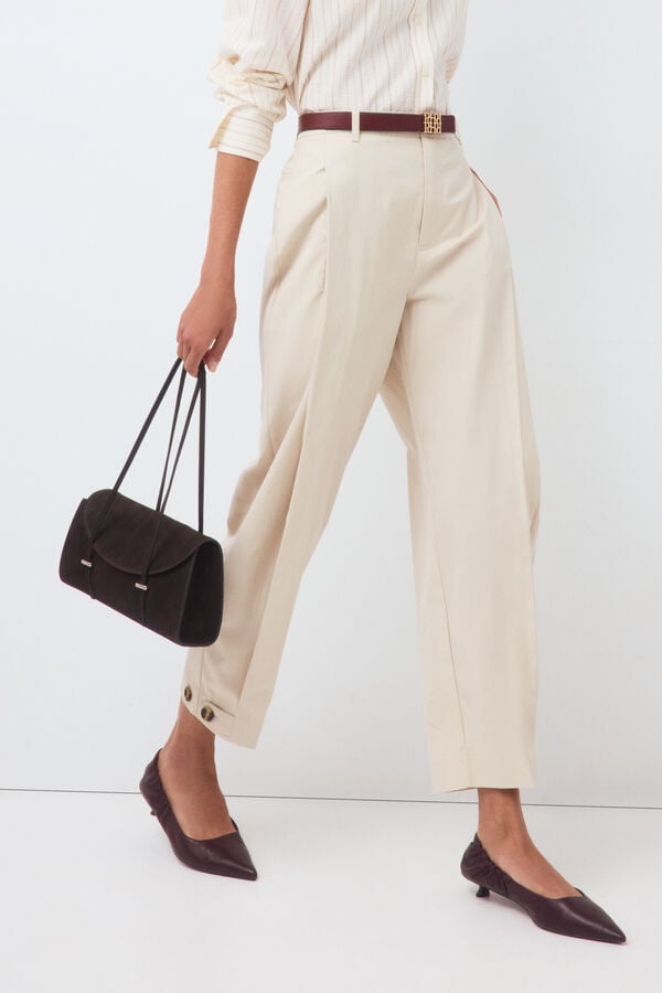 Pedro del Hierro Ecru casual trousers Ecru