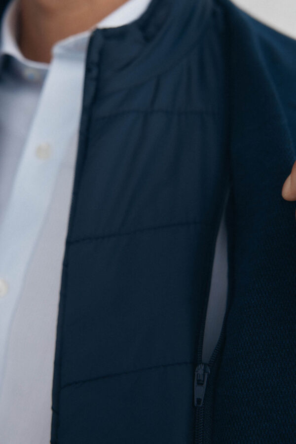 Pedro del Hierro Basic jersey-knit blazer with removable lining Blue