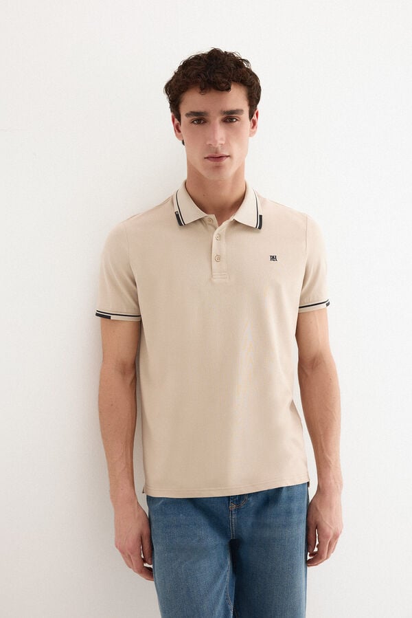 Pedro del Hierro Polo tips Beige