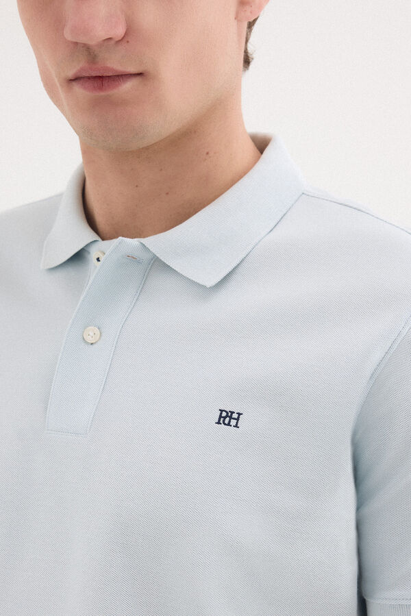 Pedro del Hierro Basic piqu&eacute; polo shirt Blue