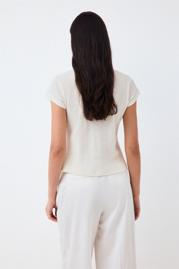 Pedro del Hierro Rustic button T-shirt Brown