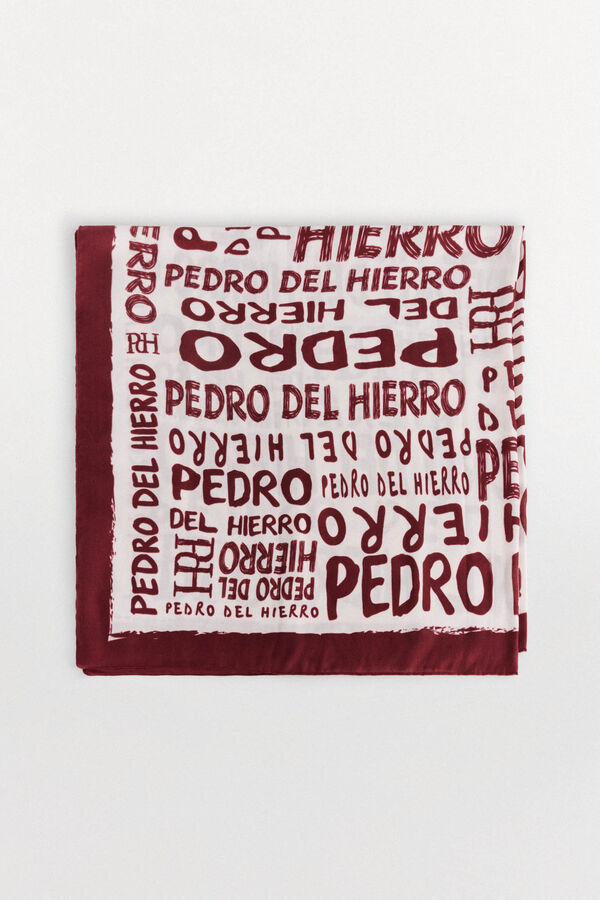 Pedro del Hierro Chal de logo doble color Marrón