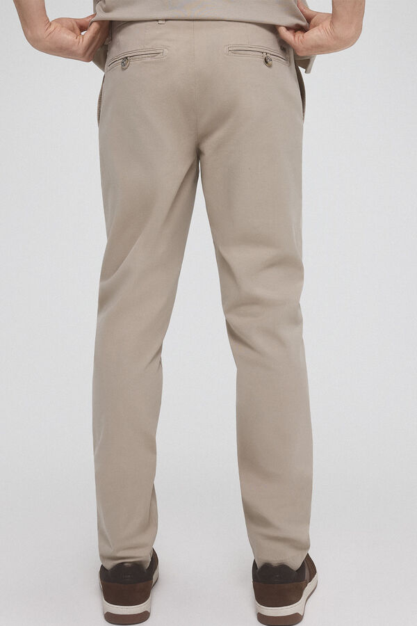 Pedro del Hierro Slim fit Premium Flex chinos Ecru