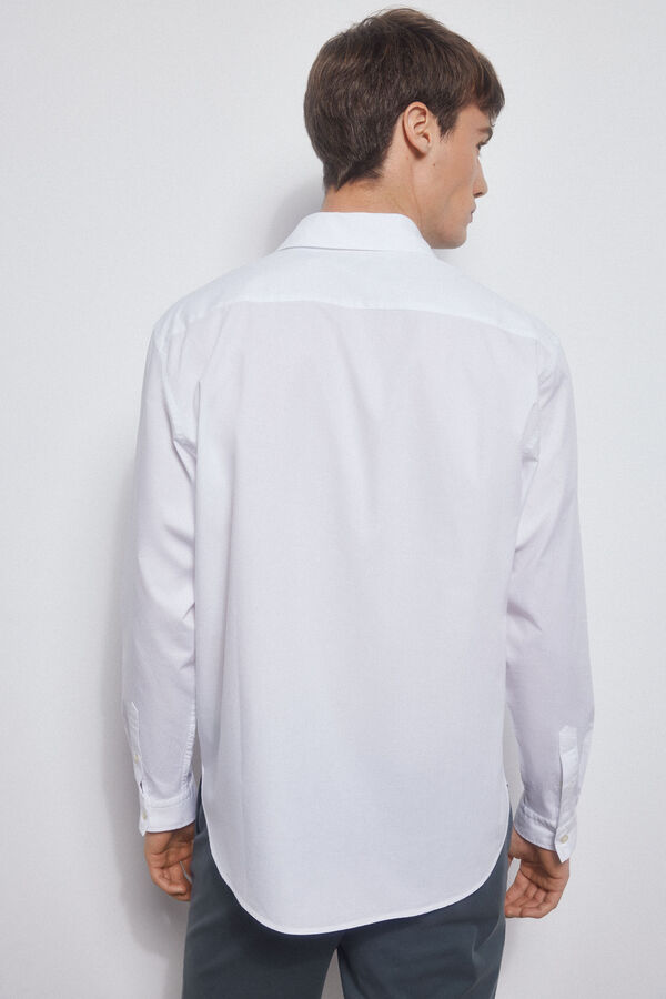 Pedro del Hierro camisa lisa estrutura Branco