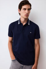 Pedro del Hierro Polo cuello fantas&iacute;a Azul