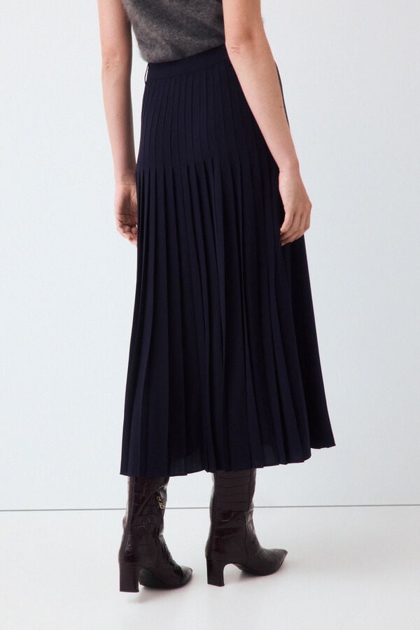 Pedro del Hierro Pleated skirt Blue