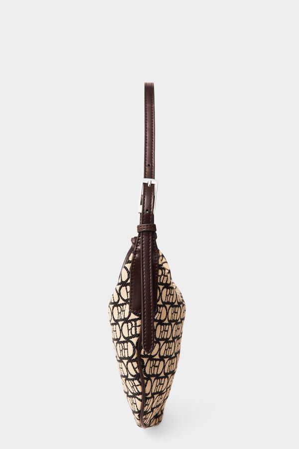 Pedro del Hierro Bolso media luna logo Beige