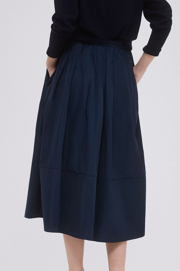 Pedro del Hierro Taffeta midi skirt Blue