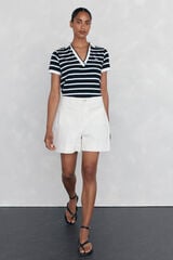 Pedro del Hierro Denim Bermuda Shorts White