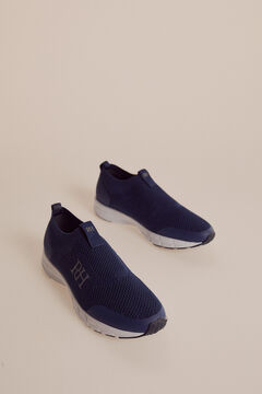 Pedro del Hierro Recycled fabric slip-on sneaker Blue