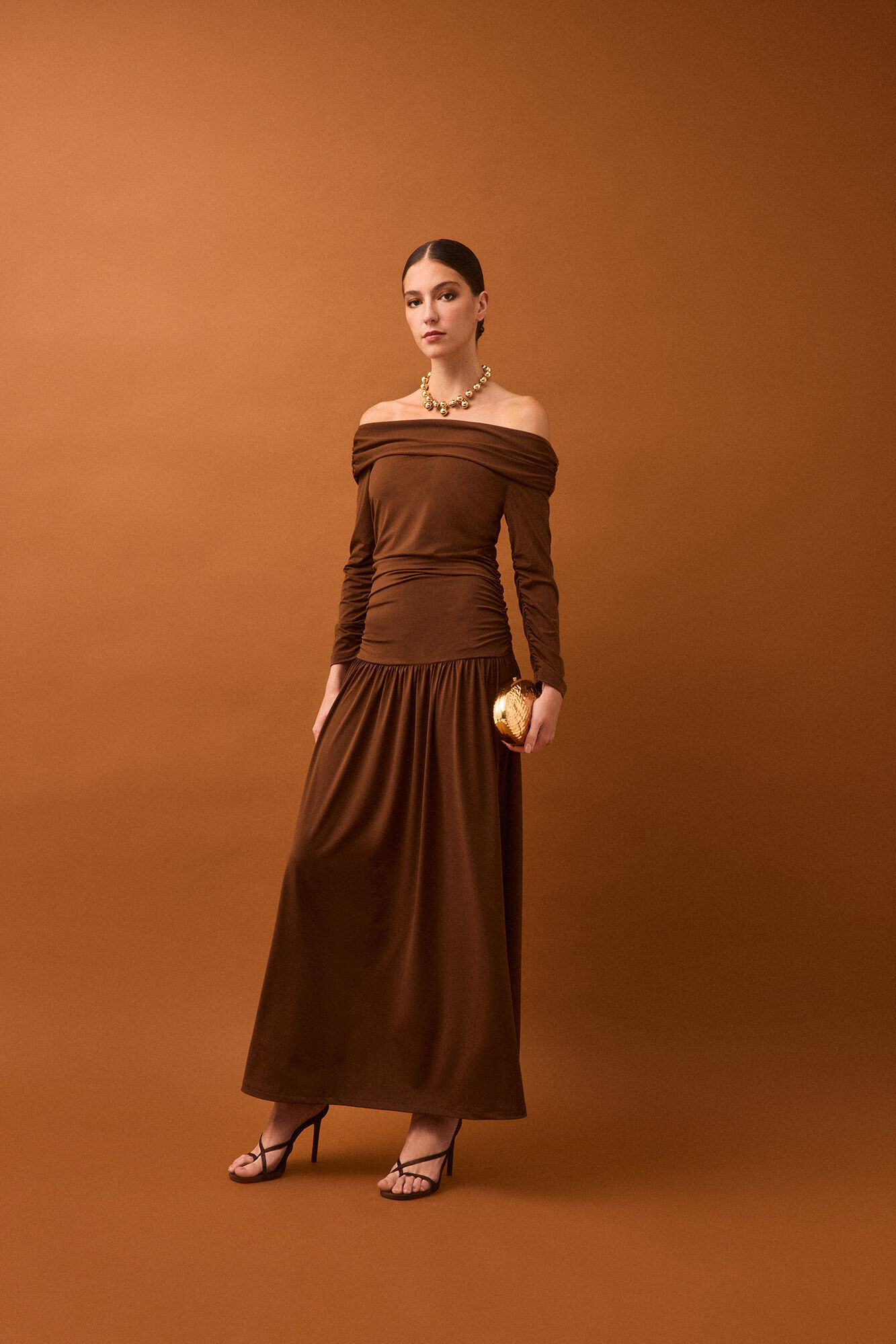 Pedro del Hierro Vestido detalle hombros drapeado