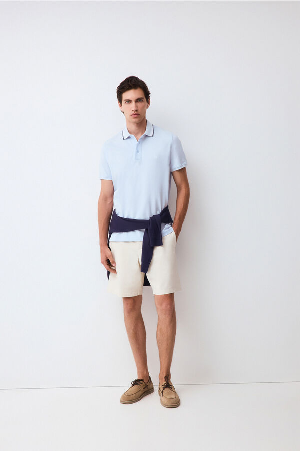 Pedro del Hierro Polo cuello fantas&iacute;a Azul