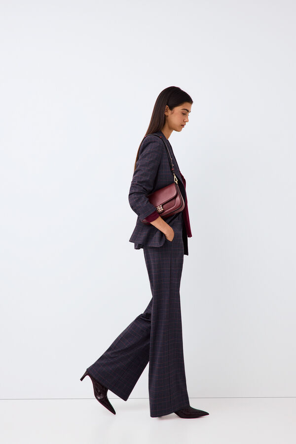 Pedro del Hierro Plaid trousers Blue