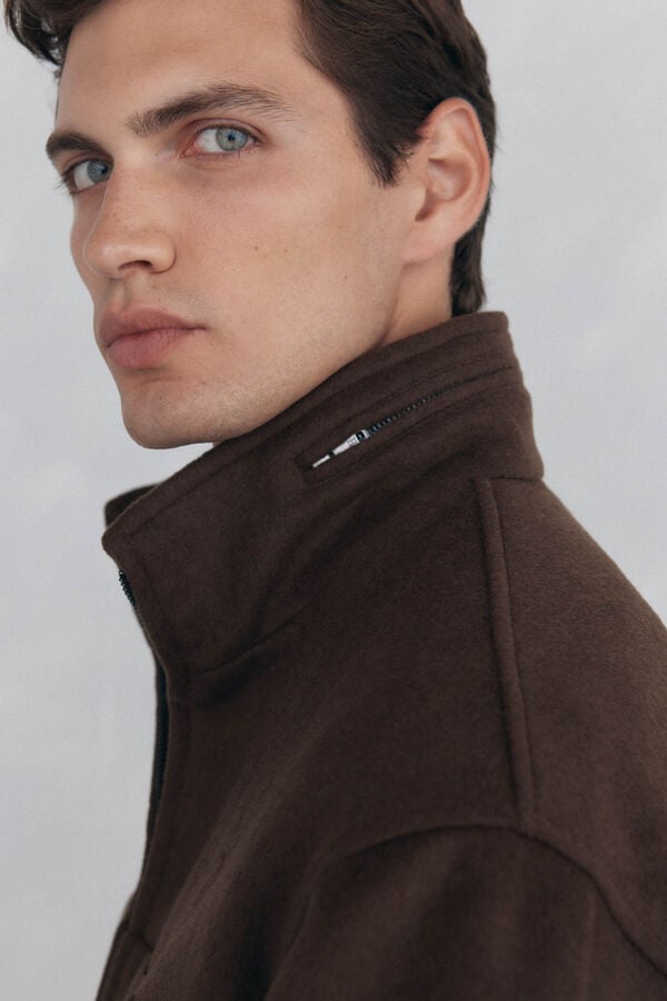 Pedro del Hierro Handmade wool jacket Brown