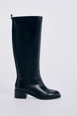 Pedro del Hierro Leather riding boots Black