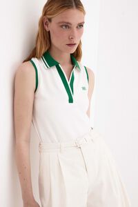 Pedro del Hierro Sleeveless contrast polo shirt