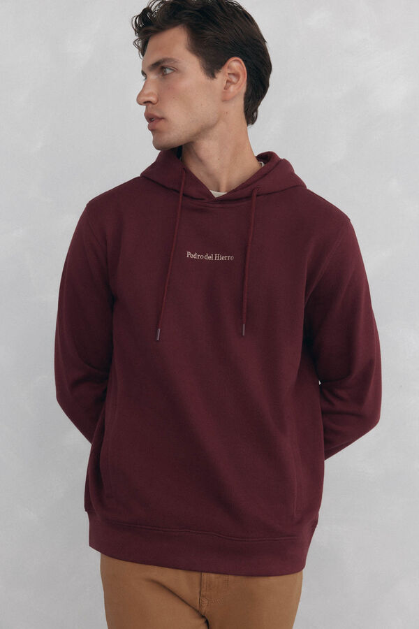 Pedro del Hierro Sweatshirt with hood Burgundy