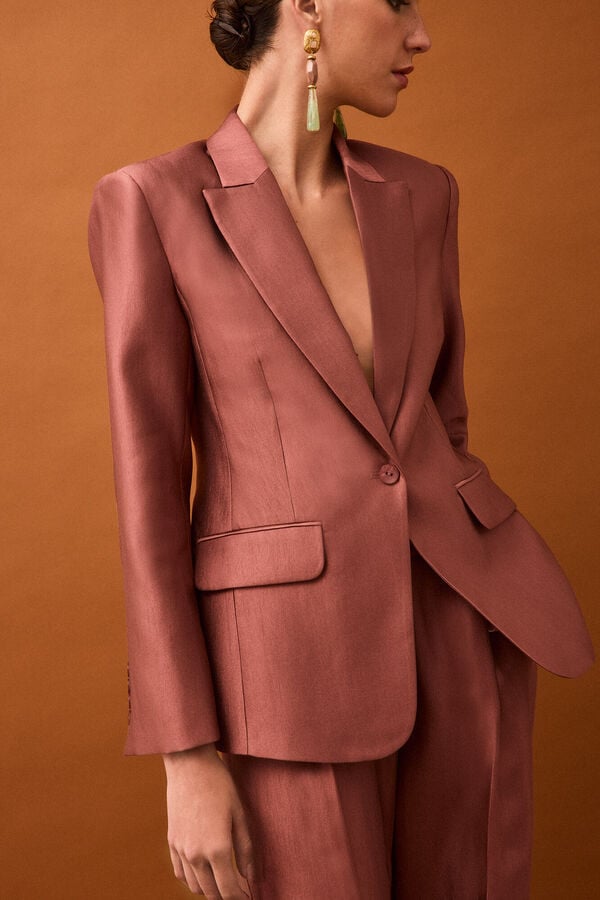 Pedro del Hierro Metallic blazer Pink