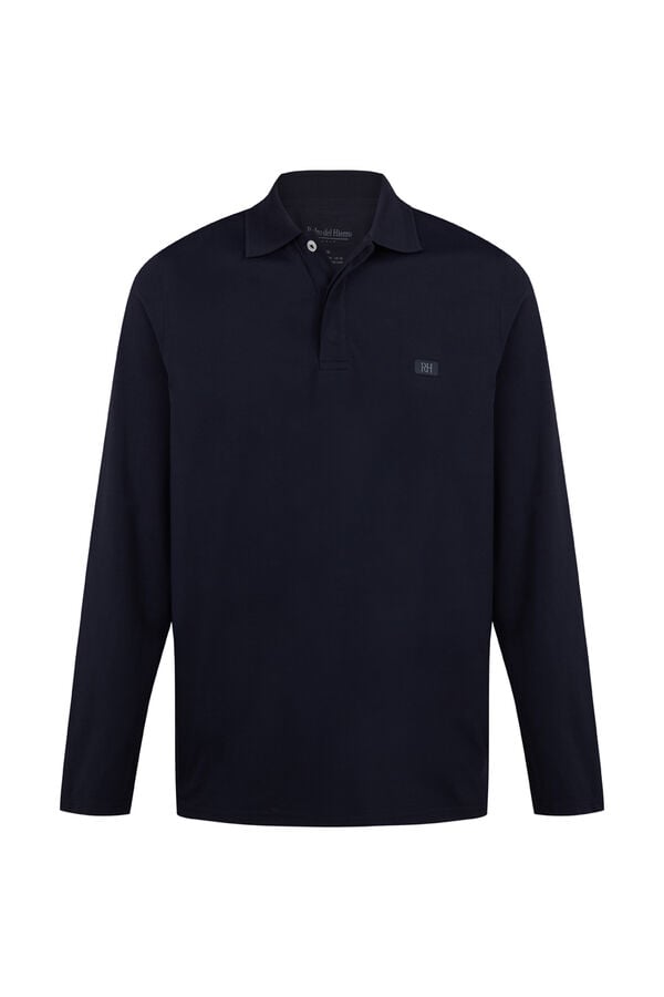 Pedro del Hierro Polo t&eacute;cnico manga larga Golf Azul