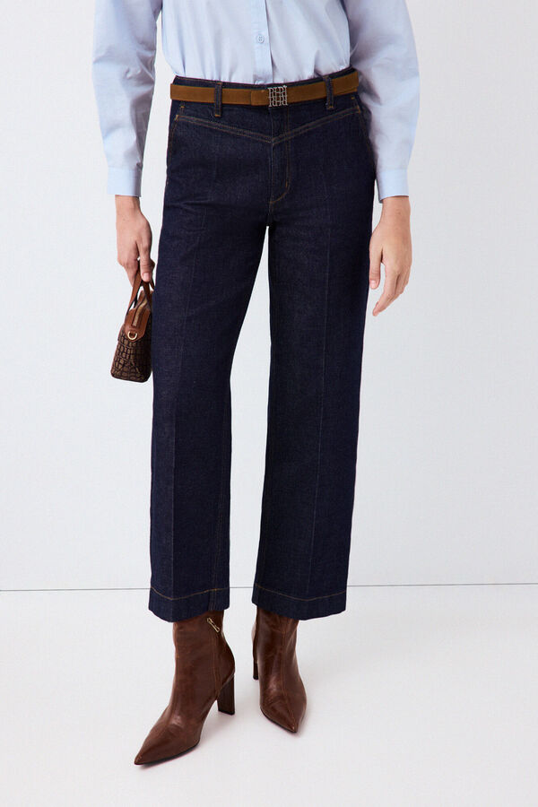 Pedro del Hierro Capri wide leg jeans Blue