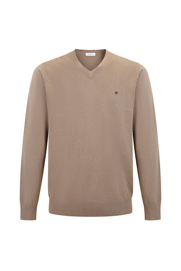 Pedro del Hierro Jersey cuello pico Beige