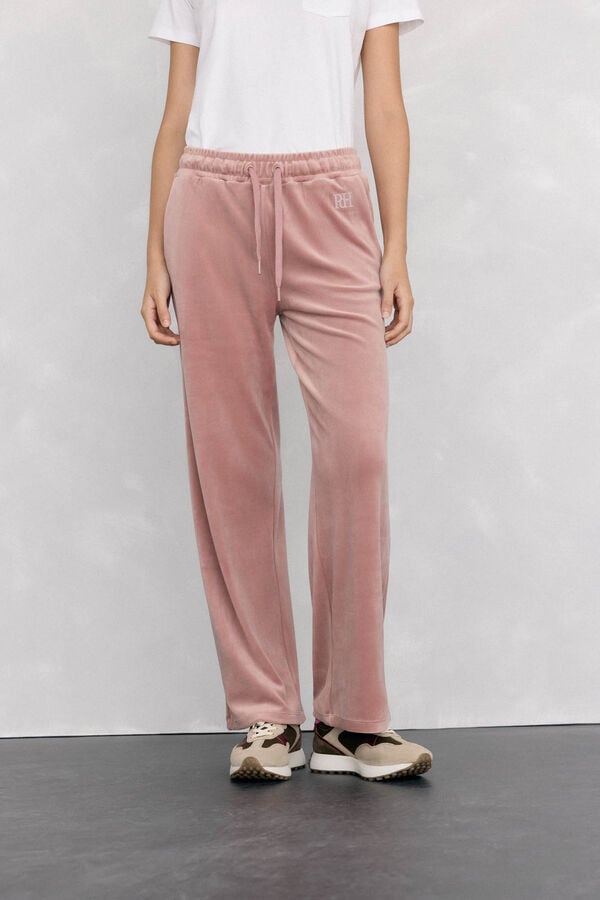 Pedro del Hierro Activewear velvet pants Pink