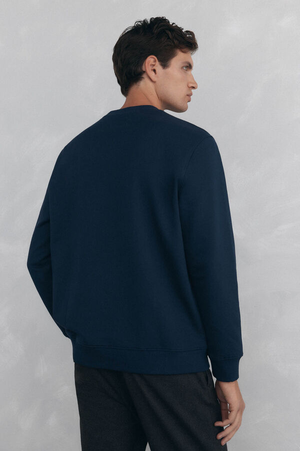 Pedro del Hierro Sudadera cuello caja big logo Azul