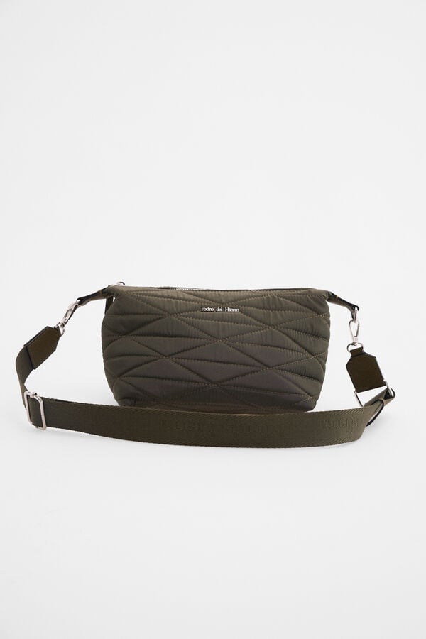Pedro del Hierro Nylon puffer crossbody Green