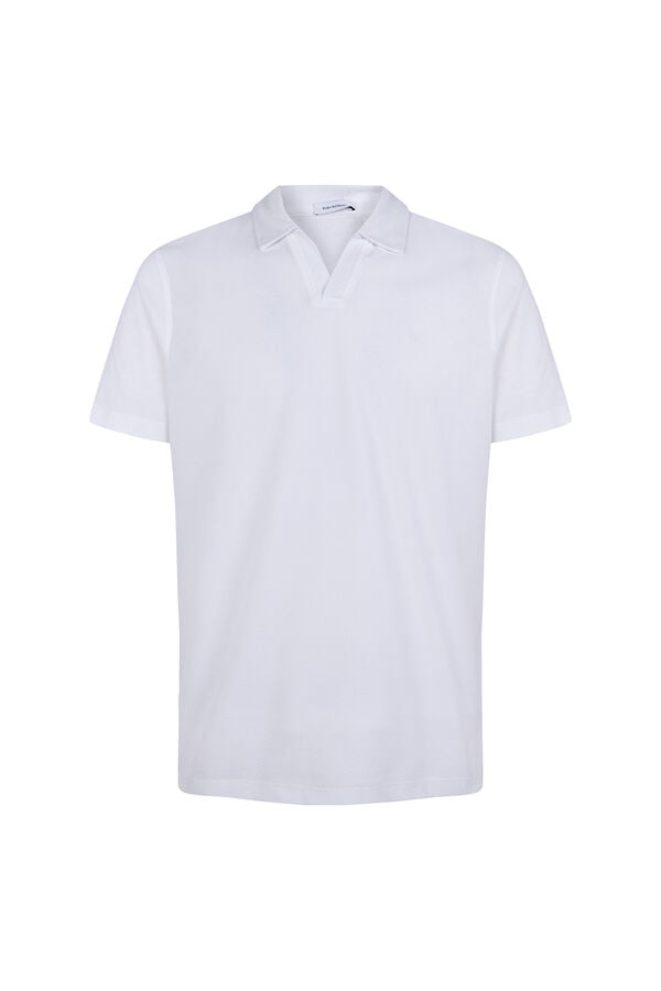 Pedro del Hierro Structure polo shirt Ecru