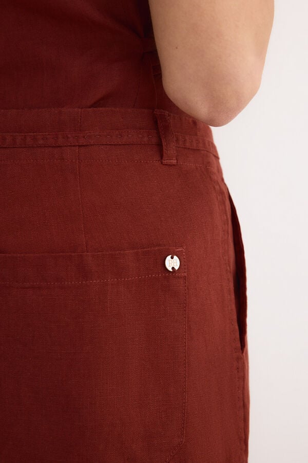 Pedro del Hierro Classic straight trousers Brown