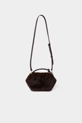 Pedro del Hierro Multiway faux fur mini handbag Ecru
