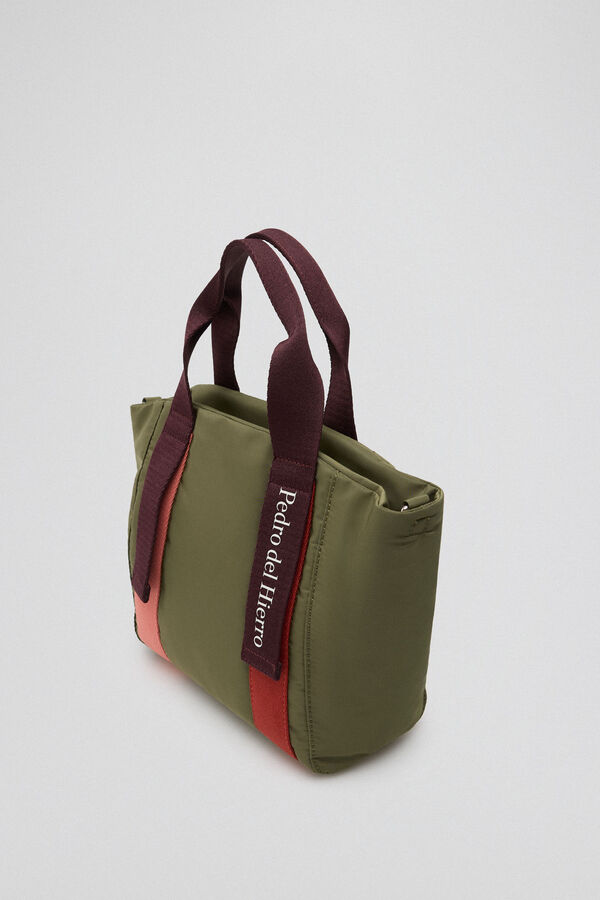 Pedro del Hierro Mini shopper bag nylon webbing Green