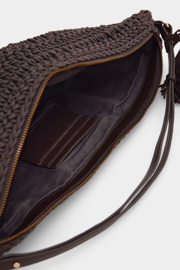 Pedro del Hierro Braided knit bag Brown