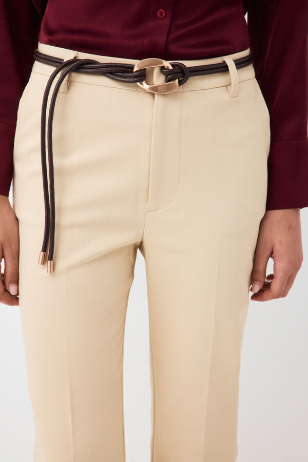 Pedro del Hierro Classic straight trousers Beige