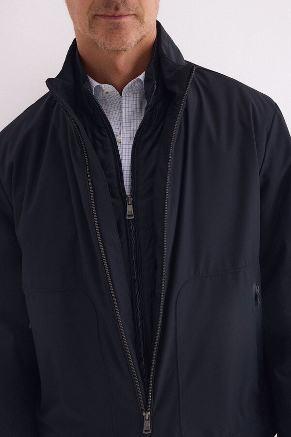 Pedro del Hierro Removable lining jacket Blue