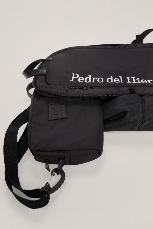Pedro del Hierro Mochila tecido lisa Preto
