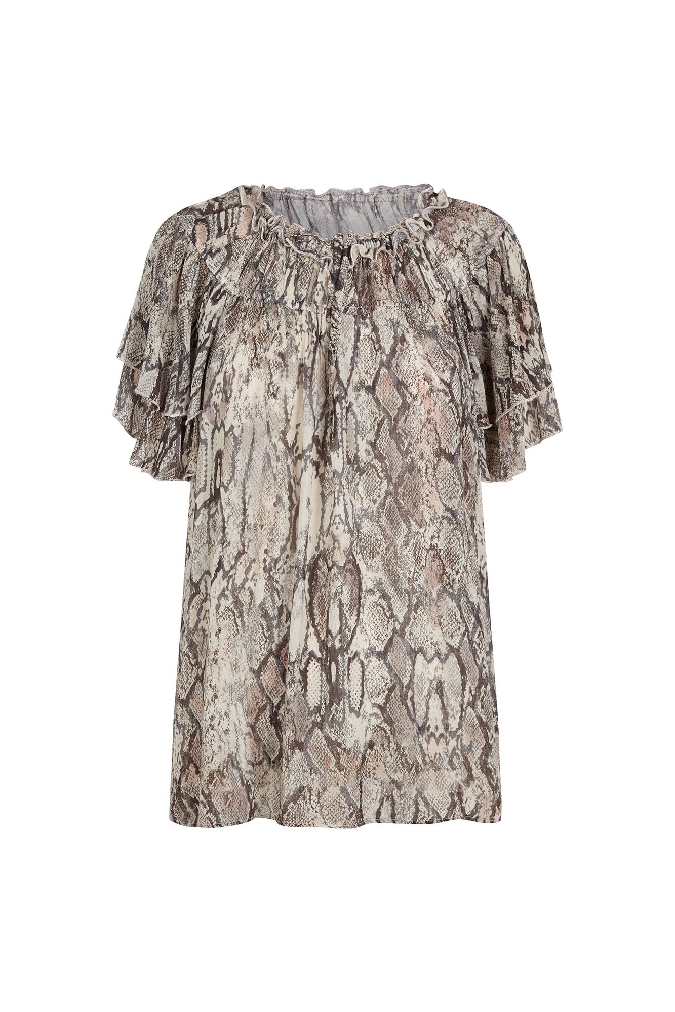 Pedro del Hierro Printed ruffle sleeve blouse