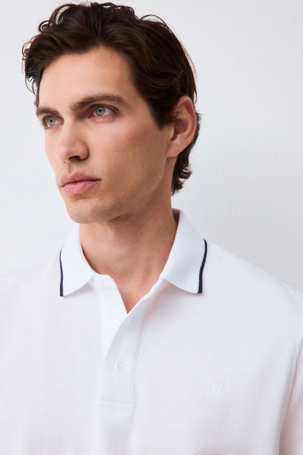 Pedro del Hierro Polo cuello fantas&iacute;a Blanco