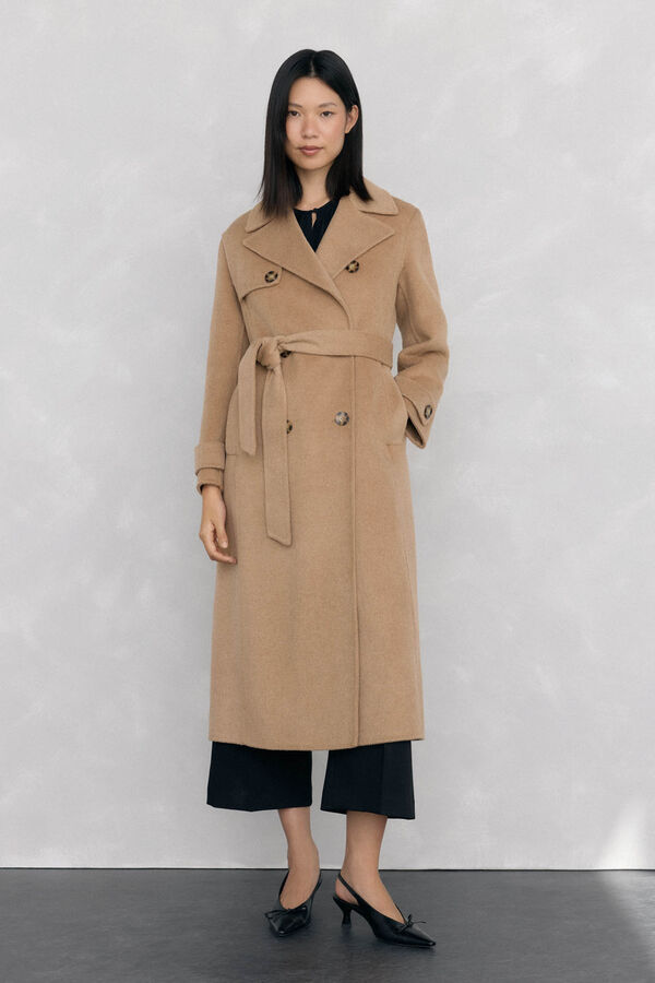 Pedro del Hierro Long double-sided trench coat Beige